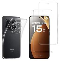Xiaomi Redmi Note 15 PRO 5G dėklas ir 2 grūdinto stiklo ekranui apsaugoti Phonillico®