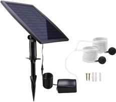 Saulės energija varomas oro siurblys, deguonies aeratorius oro siurblys deguonis lauko baseino tvenkinio akvariumui, deguonies siurblys su oro akmeniu