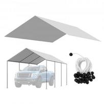 Atsarginis stogo tentas automobiliui 3 x 6 m, pilkas
