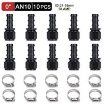 10 vnt universalus žarnos galo adapteris AN6 8 10 mazuto aušintuvo žarnos jungtis 0 45 90 180 laipsnių daugkartinio naudojimo adapteris