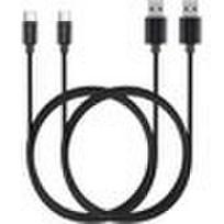 USB-C kabeliai - ANKER - 2 vnt. - 1 metras - Juodas - Suderinamas su Soundcore Life A1/A2/A3i/Q30/Q35