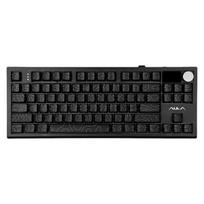 Aula S87 Pro mechaninė klaviatūra su ekranu ir rankenėle, visiškai keičiamais klavišais, žaidimų klaviatūra, juoda, su iškiliais šoniniais ženklais