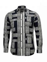 Radwa Marškiniai 'Men's Viscose multicolor pattern shirt' juoda