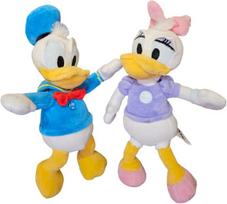 Play by Play Duck ir Daisy Duck pliušiniai žaislai, minkšti, 30 cm, mini pakuotė iš 2, puikiai tinka kaip maža dovana nuo pirmųjų gyvenimo mėnesių