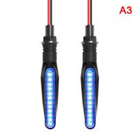 (A3) 2 vnt Universalus motociklo LED posūkio signalas, tekantis vanduo, mirksintis indikatorius, nuoseklus galinio važiavimo lempos mirksėjimo žibintas Motorinės transporto priemonės apšvietimas, A3