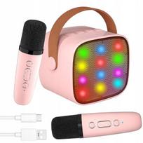 Karaoke įranga vaikams, nešiojama Bluetooth kolonėlė su 2 mikrofonais