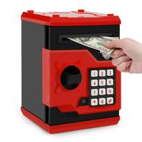 Piggy Bank kodinis užraktas vaikams, elektroninis mini bankomatas, seifas monetų grynųjų pinigų bankai, tikrų pinigų taupymo dėžutė su