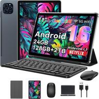Planšetinis kompiuteris „Zenva T90“ „Gemini AI“, 11'' FHD, „Android 16“, 24GB, 128GB / 2 TB SD, 8000 mAh, su klaviatūra, dėklu, rašikliu ir pele.