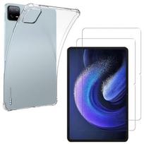 „Coque + 2 grūdinti stiklai Xiaomi Pad 6 / Pad 6 Pro - Smūgiams atspari skaidri Phonillico apsauga“