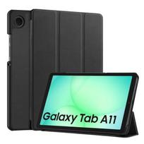 Samsung Galaxy Tab A11 dėklas - Juodas visapusiškas apsauginis etui Phonillico® multi pozicija