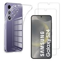 Samsung Galaxy S24 dėklas ir 2 Grūdinto Stiklo Ekrano Apsaugos Filmas Phonillico®