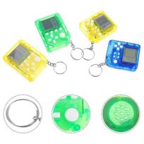 „4Pcs Mini“ Klasikinio Žaidimo „Keychain“ Nešiojamojo Žaidimo Konsolė Su Kabančiomis Grandinėmis
