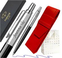 Parker Jotter Ct Juodas Rašiklis su Graviravimu ir Raudonu Dėklu - Dovana