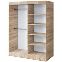 Atvira spinta 150 x 200 cm Sonoma ąžuolas Atvira spinta TROY su 4 lentynomis ir 2 pakabų strypais