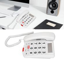 Laidinis telefonas, LD‑265CID laidinis telefonas su dideliais mygtukais, rinkimas vienu spustelėjimu, laisvų rankų įrangos skambintojo ID, telefonas, skirtas naudoti namuose, skirtas senjorams su klausa