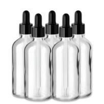 100 ml skaidrus stiklinis butelis su juoda pipete (5 vnt.)