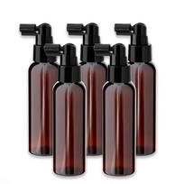 Rudas 100 ml PET butelis su juodu purkštuvu, 5 vnt. rinkinys