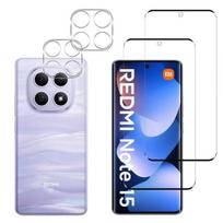 Grūdintas stiklas Xiaomi Redmi Note 15 5G ir kameros apsauga [2 vnt. rinkinys] Phonillico® stiklo apsaugos filmas