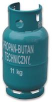 Propano butano dujų balionas su apykakle - 11kg