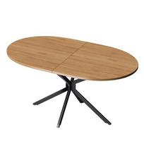 Ovalus valgomojo stalas 120 x 80 x 75,5 cm, metalinės kojos, 4–6 asm., natūralios spalvos