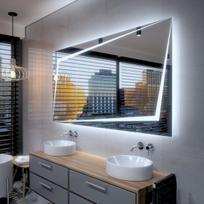 Veidrodis su LED Apšvietimu Vonios Kambariui, Kambariui, Svetainei - Berlin - 150 cm, 60 cm, LED Veidrodis Modelis - Berlin 150 cm x 60 cm