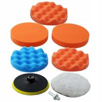 Skirtingo kietumo poliravimo kempinės su adapteriu ME Premium, 150mm, 8vnt