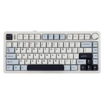 Aula F75 mechaninė klaviatūra, 75% trijų režimų belaidė karšto keitimo žaidimų klaviatūra, RGB, sukamoji rankenėlė, balta