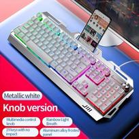 YINDIAO V2 Laidinė Kompiuterio Klaviatūra Žaidimų USB Tipo., Rankenėlės versija balta mišri šviesa