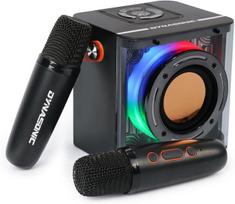 Dynasonic B52 karaoke su dviem mikrofonais, bluetooth karaoke kolonėlė vaikams, elektroninis žaislas vaikams (juodas)