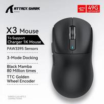 Attack Shark X3 „Bluetooth“ pelė PixArt PAW3395 Tri-Režimo jungtis - X3 Oranžinė