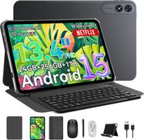 Planšetinis kompiuteris VekfulPC T60 Pro 13.4" FHD, 1920*1200, RAM 24GB ROM 256GB-SD 2TB, Caméras Al 8MP + 16MP, Android 15, 10000 mAh, 5G WiFi Pilka