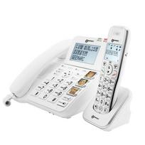 Fiksuotas telefonas senjorams - GEEMARC - AmpliDECT Combi 295 - Atsakiklis 15 min - Skambėjimas 80 dB - Baltas