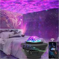 (2 pakuotės)Omo Star projektorius Galaxy Light su Bluetooth garsiakalbiu, dinaminės kelių spalvų projekcijos vaikams ir suaugusiems, naktinis apšvietimas miegamojo dekoravimui