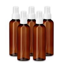 Rudas PET butelis 200 ml su baltu purkštuvu, 5 vnt. rinkinys