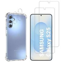 Apsauginis dangtelis Samsung Galaxy S25, 2 grūdinti stiklai ekranui ir 2 kamerų apsaugos Phonillico®
