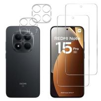 Grūdintas stiklas Xiaomi Redmi Note 15 PRO 5G ir kameros apsauga [2 vnt. rinkinys] Phonillico® stiklo apsaugos filmas