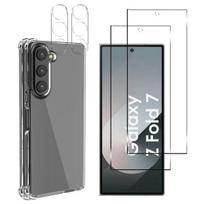 Šoko sugėrimo dėklas Samsung Galaxy Z FOLD 7 su 2 grūdintu stiklu ir 2 objektyvo stiklais Phonillico®