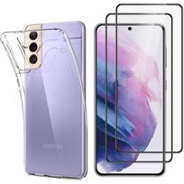 Samsung S21 dėklas ir 2 Phonillico® stiklo plėvelės