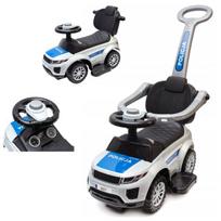 Policijos automobilis vaikams, stumdukas, paspiriama mašinėlė, pilka/mėlyna