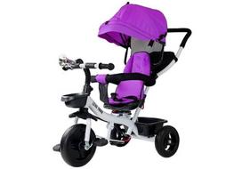 Triratis Lean Toys PRO300 su rankena, violetinis