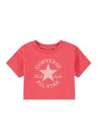 CONVERSE Marškinėliai rožių spalva / raudona