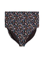 Swim by Zizzi Bikinio kelnaitės 'Skatrin' smėlio spalva / šviesiai mėlyna / karamelės / tamsiai ruda