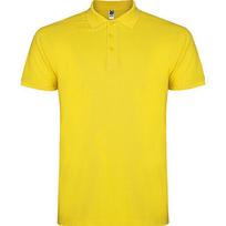 Vyriški medvilniniai polo marškinėliai LON6638 XS-3XL Geltoni