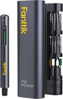 "Fanttik F2 Master Mini" akumuliatorinių rotacinių įrankių rinkinys, "NeoPulse" variklis, 35 priedai, graviravimo rašiklis, šlifavimas, poliravimas, gręžimas, drožyba, "pasidaryk pats" amatai Juoda