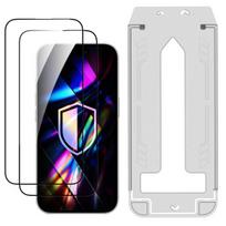 Grūdintas stiklas iPhone 15 Plus/16 Plus 3mk Hardy Hardura 9H su aplikatorium, 2 vnt.