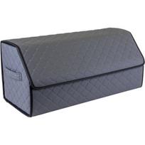 Bagažinės daiktadėžė EVAtech ECO L 30x30x65 cm - pilka / juodi kraštai / pilkos siūlės / raudonas vidus