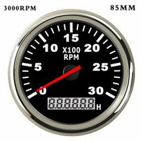 6K/8K RPM valties tachometras, skirtas dyzeliniams benzininiams automobiliams valties sūkių per minutę matuoklis su darbo valandų skaitikliu raudonu foniniu apšvietimu 9–32 V