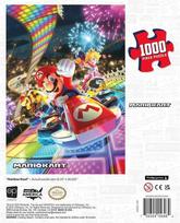The Op Usaopoly Mario Kart Rainbow Road dėlionė visai šeimai, žaidimas vaikams nuo 8 metų, Mario Kart tema, 1000 detalių