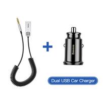 „Baseus Aux Bluetooth“ adapteris, skirtas automobiliniam 3,5 mm lizdui USB „Bluetooth 5.0“ imtuvas Garsiakalbis Automatinis laisvų rankų įrangos automobilinis rinkinys Garso muzikos siųstuvas