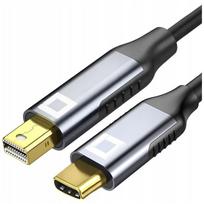 CO2 KABELIS USB-C MINI EKRANO PRIEVADO ADAPTERIS USB C TIPO DP 8K 60HZ 2M